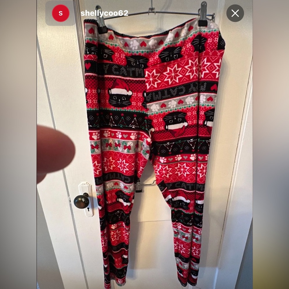 Christmas cat leggings